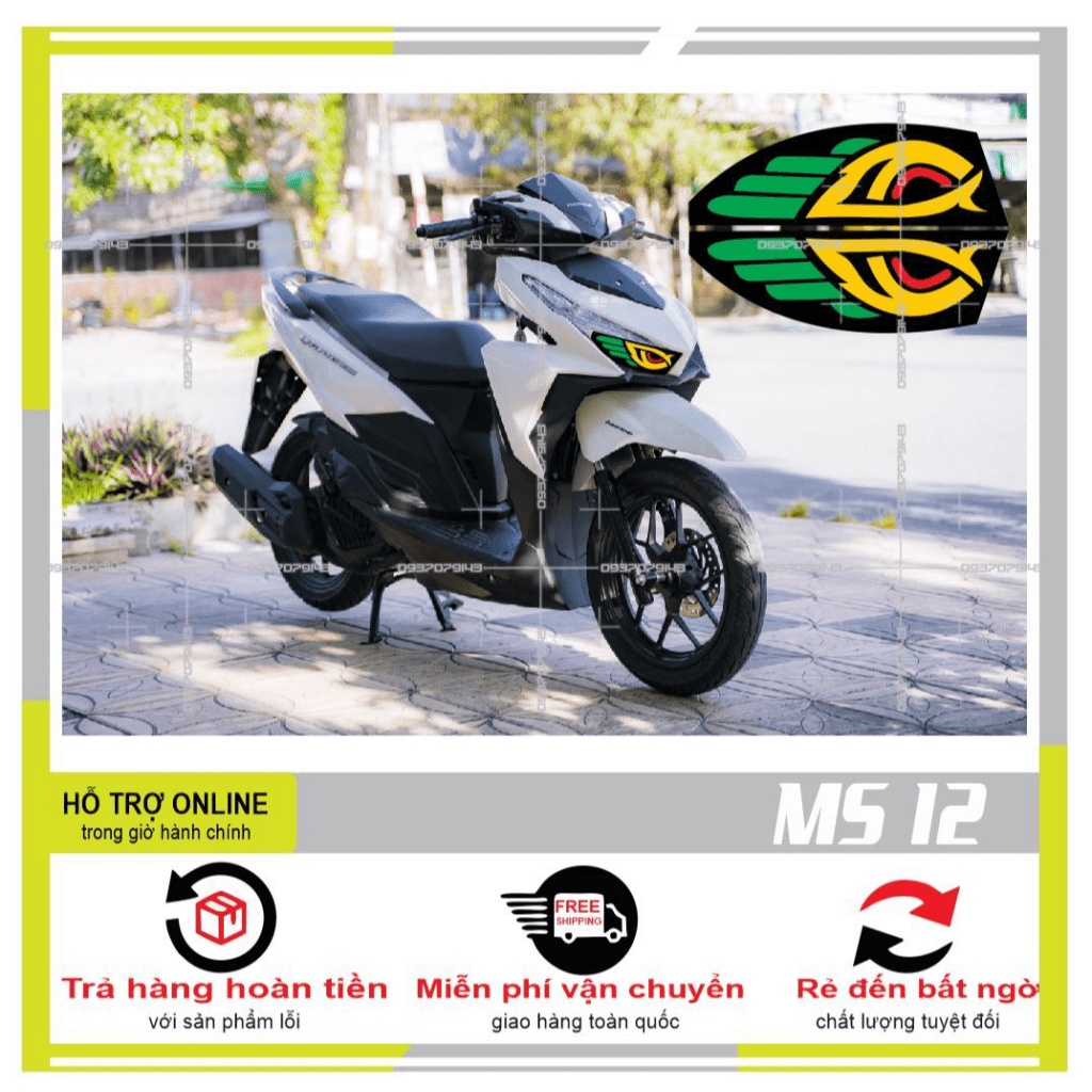 DECAL DÁN ĐÈN SƯƠNG MÙ XE VARIO 2017 (DECAL TRONG SUỐT) MS 12 - DUNG DECAL