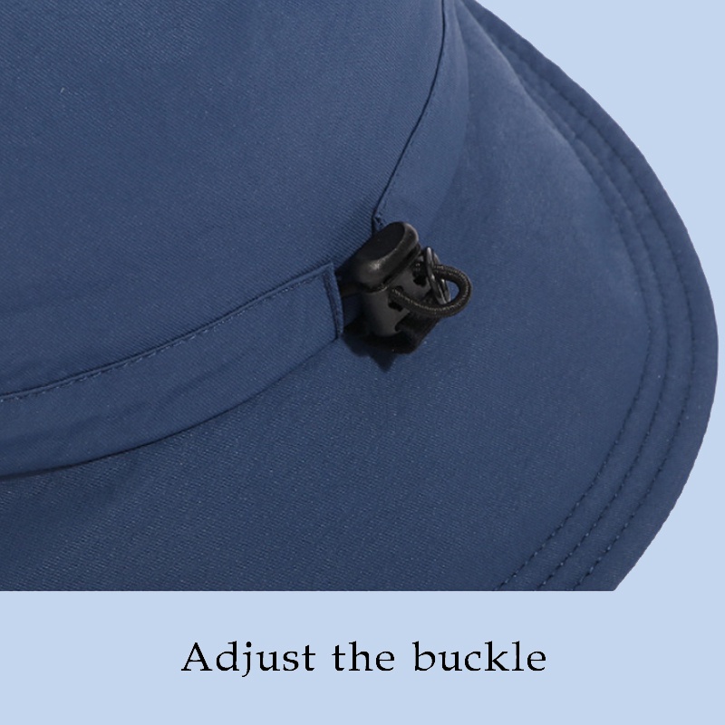 Mũ chống nắng hai vành leo núi chống thấm nước ngoài trời nhanh khô Mũ xô có khóa màu rắn