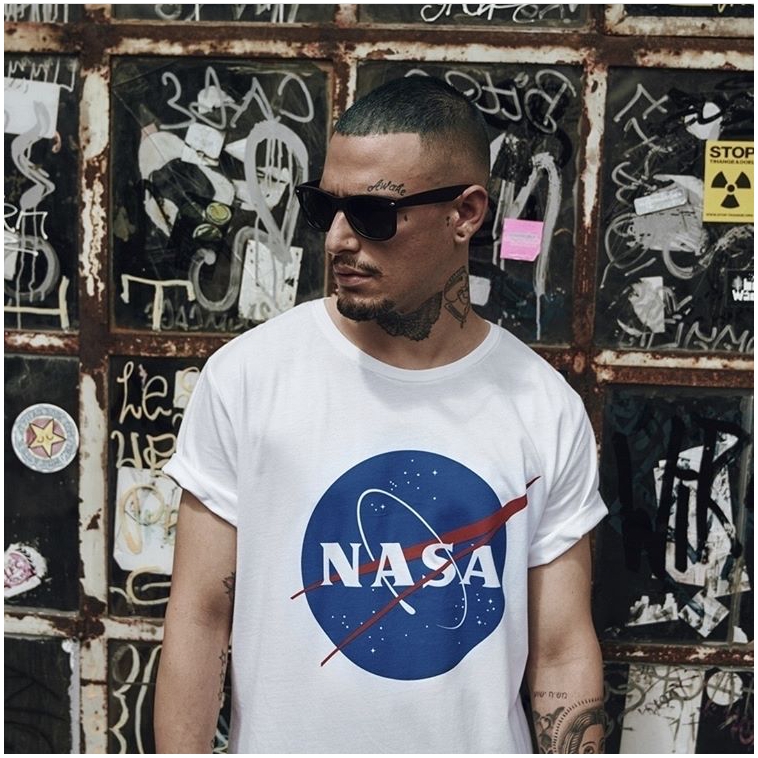 Áo thun cotton cổ tròn NASA