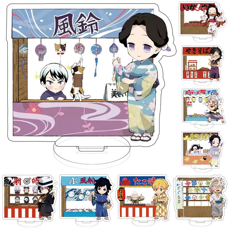 Giá Đỡ Mô Hình Nhân Vật Anime Demon Slayer Kimetsu No Yaiba Tanjirou Nezuko Kích Thước 10cm