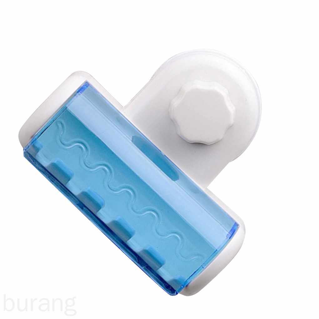 Giá đỡ bàn chải đánh răng 5 ngăn bằng nhựa có giác hút gắn tường có nắp chống bụi