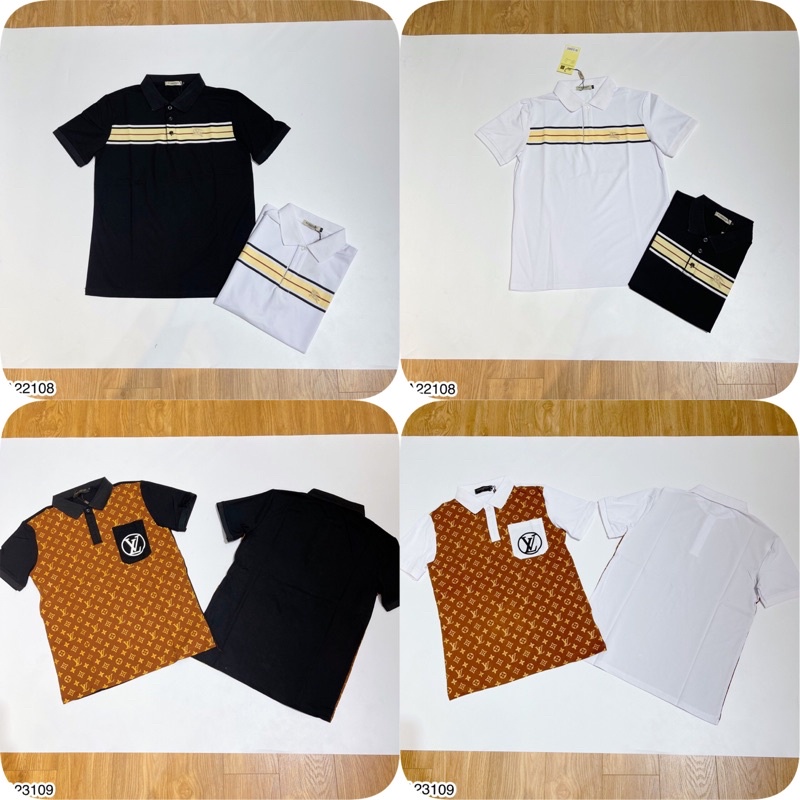 Áo Polo Nam BBR Kẻ Ngực Cực Đẹp - Áo Nam Polo Nam LV Vàng Hot Trend