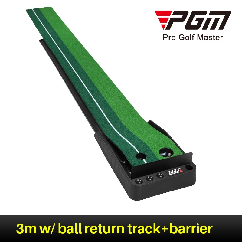 Thảm tập golf putting PGM-TL004 New: chính hãng, 2 lựa chọn, thiết kế cải tiến, Có thanh chắn & ray hồi bóng.