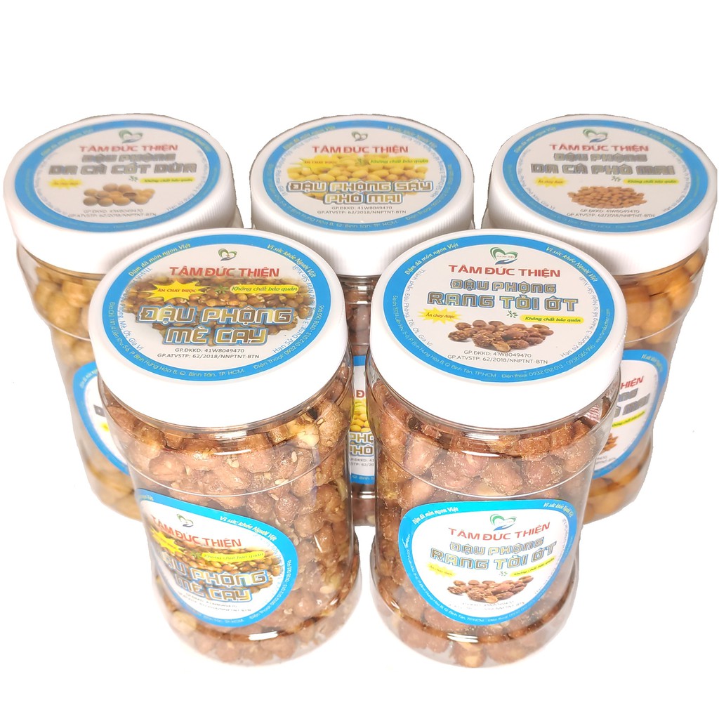 Combo 5 Hũ Đậu Phộng Rang Tỏi Ớt[Có thể Đổi Sang 5 Vị] Tâm Đức Thiện (5 x 210GR) | BigBuy360 - bigbuy360.vn