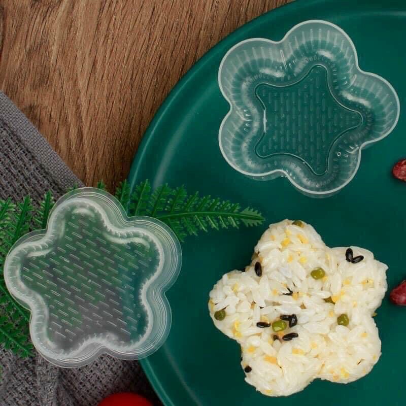 Bộ 7 khuôn ép cơm, tạo hình sushi làm thạch silicon xinh xắn
