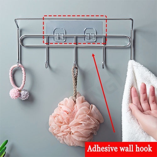 FEELING Móc Treo Đồ Dán Tường Hai Mặt Bằng Nhựa Không Để Lại Dấu Vết