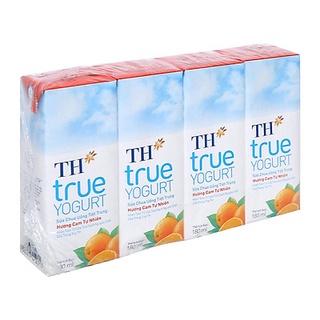 Thùng 48 hộp sữa chua uống TH True Yogurt vị cam/dâu, việt quốc (180ml/hộp) Có thể trộn 3 vị