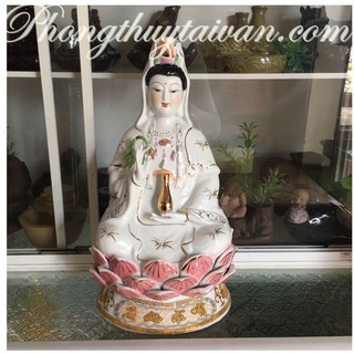Tượng mẹ Quan Âm tọa sen cao cấp