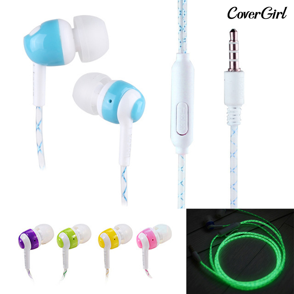 Tai Nghe Nhét Tai Phát Sáng Jack 3.5mm Có Micro Tiện Dụng