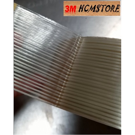 3M 897 48MM dài 50met  BĂNG KEO SỢI THỦY TINH Dán thùng chịu nhiệt, chịu lực bung hoặc quấn kim loại cực tốt