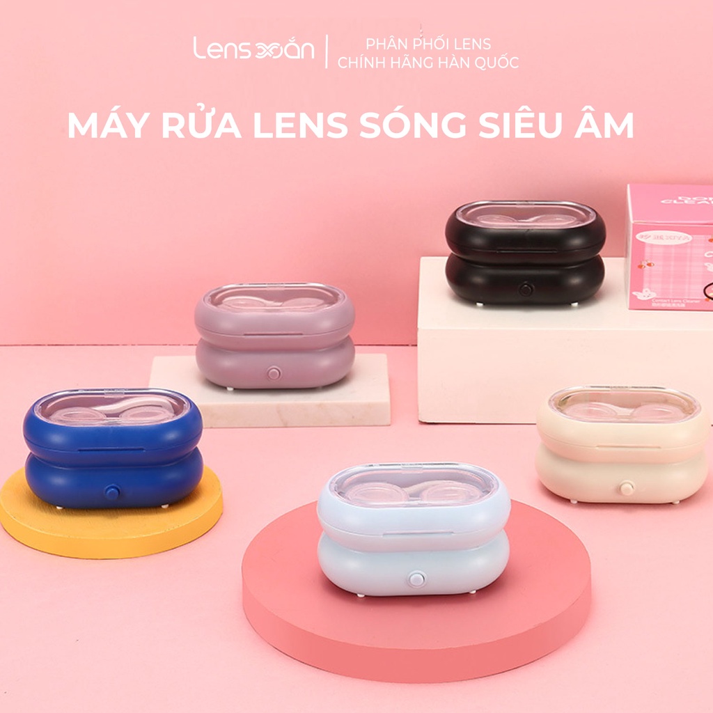 Rửa lens tự động LENS XOẮN dáng bồn tắm hàn quốc dễ thương DONUT CLEANING XIYA