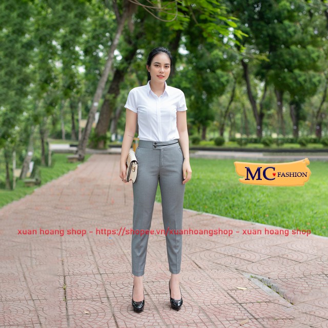 Áo Sơ Mi Trắng Nữ Đẹp Công Sở, Tay Ngắn Cộc Mc Fashion, Size Đủ, Chất Liệu Vải Co Giãn Nhẹ, Mát A0068, A0074, A280