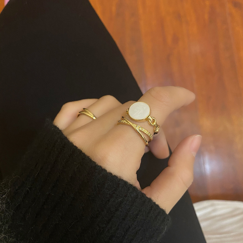 Set of 3 Luxury Korean Style Fashion Rings