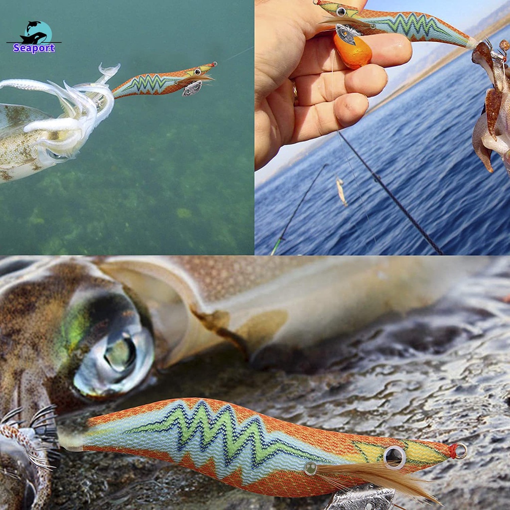 Mồi Câu Cá Giả Kích Thước 2.5M Chất Lượng Cao# Mồi Câu Cá Giả Hình Tôm Bằng Gỗ Phát Sáng Kiểu Nhật Bản