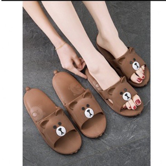 Dép Lê gấu nữ mẹ và bé gái size 26-40( giao màu ngẫu nhiên)