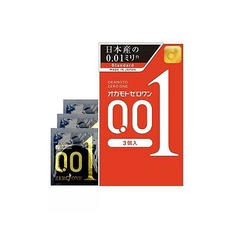 Bao Cao Su OKAMOTO 0.01 Zero One Chính Hãng hộp 3 chiếc