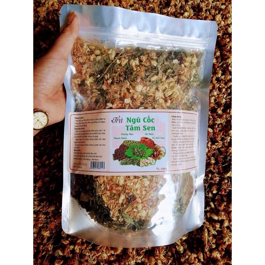 Trà Ngũ Cốc Tâm Sen Túi 500g, Mát Gan Thanh Nhiệt Cơ Thể Ngủ Ngon Dữ Dáng