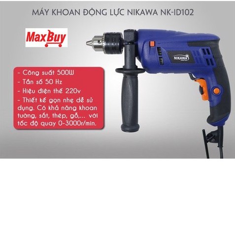 Bộ máy khoan nhật cầm tay vặn vít đa năng khoan bê tông khoan gỗ NIKAWA bảo hành 6 tháng giao hỏa tốc HNF91B