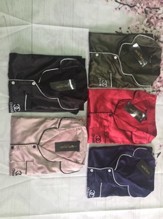 bộ ngủ lụa dài tay