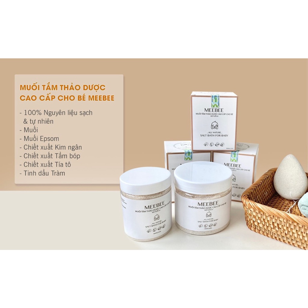 Muối Tắm Thảo Dược Cho Bé MeeBee Cao Cấp 100% Từ Thảo Dược Sạch, Tự Nhiên | Minizon Kids