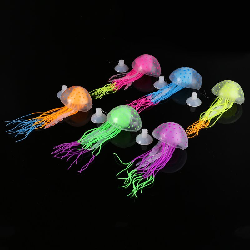 Sứa Biển Giả Phát Sáng Trang Trí Bể Cá Kích Thước 2.2x5.9 Inches