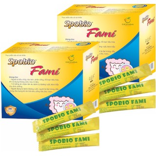 2 hộp Bào từ lợi khuẩn Spobio fami đặc trị táo bón, đày bụng, ăn không tiêu cho phụ nữ mang thai và đang cho con bú