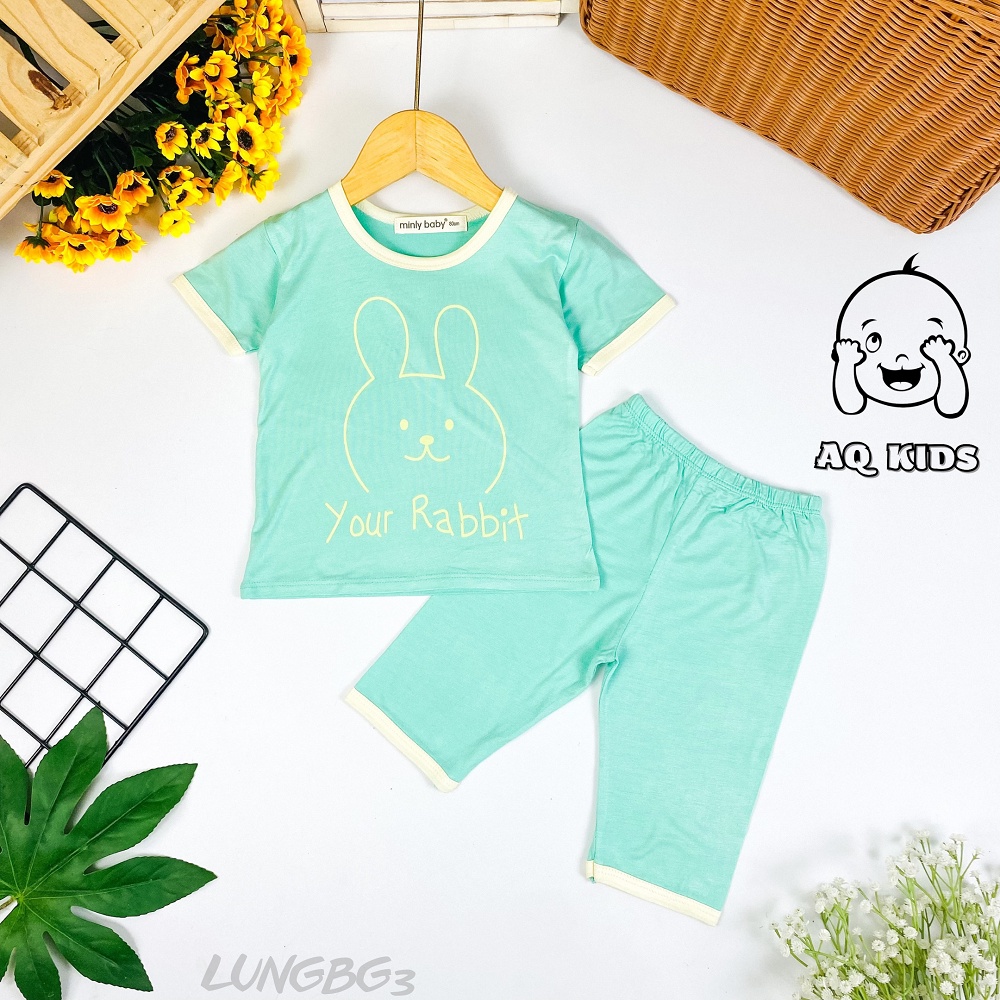 Đồ bộ quần lửng bé gái size đại vải thun lạnh, hàng chính hãng Minlybaby - Unibaby - LUNGBG3