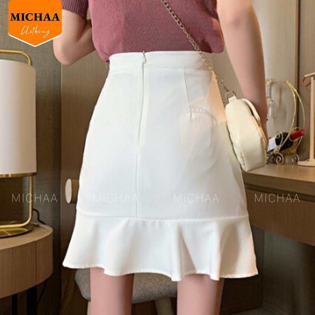 Chân Váy ĐUÔI CÁ RÚT DÂY Nữ Thời Trang Chất Tuyết Mưa Có Lót Trong - MICHAA