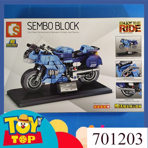 [Một hộp] Non - lego xe đua mô tô phân khối lớn - lắp ghép Motorcycle Xe máy Moto Yamaha 701203 ; Moto Apolice 701202