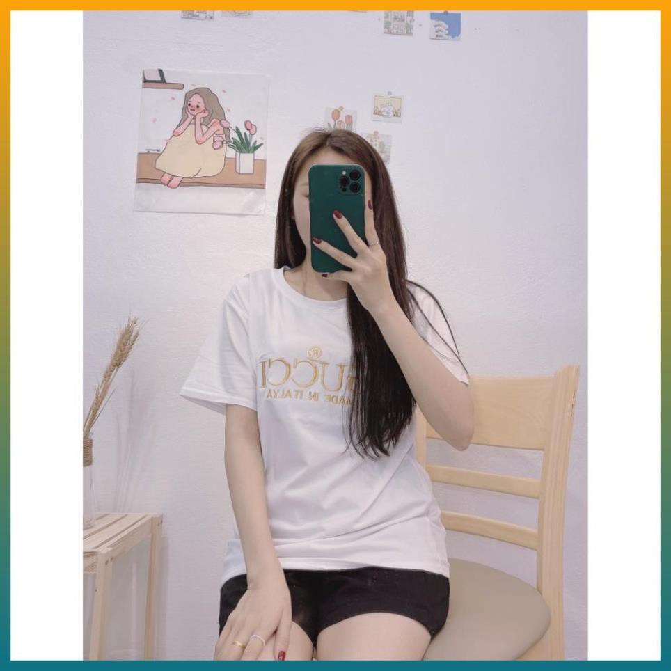 Áo Phông, Áo Thun Nữ Chữ Thiêu form Rộng Hàng Qc Cao Cấp 100% Cotton | BigBuy360 - bigbuy360.vn