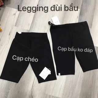 Quần legging lửng bầu có chun chỉnh kiểu trên gối