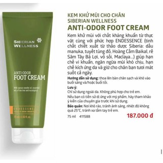 (Hàng Nga) Kem khử mùi cho chân SIBERIAN WELLNESS Anti-Odor Foot Cream thumbnail