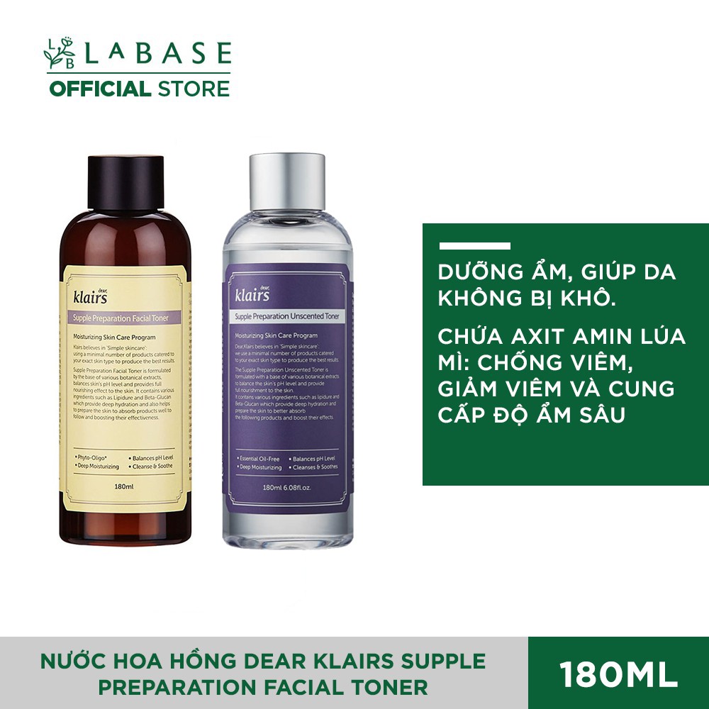 Nước hoa hồng Dear Klairs Supple Preparation Facial Toner 180ml - Hàng Nhập Khẩu | BigBuy360 - bigbuy360.vn