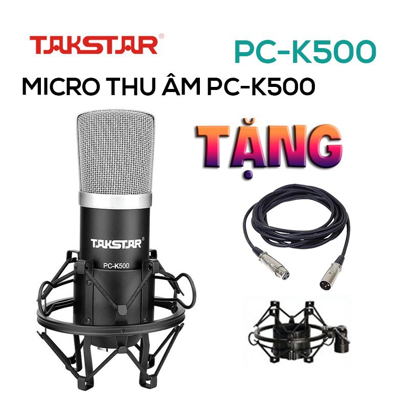 Trọn bộ combo thu âm, hát karaoke, Livestream, SOUNDCARD ICON NANO, MIC TAKSTAR PC-K500 và TAI NGHE TS-2260