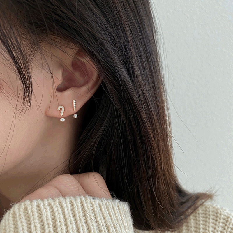 Hoa tai Stud Zircon Hoa tai Stud cá tính sáng tạo đơn giản