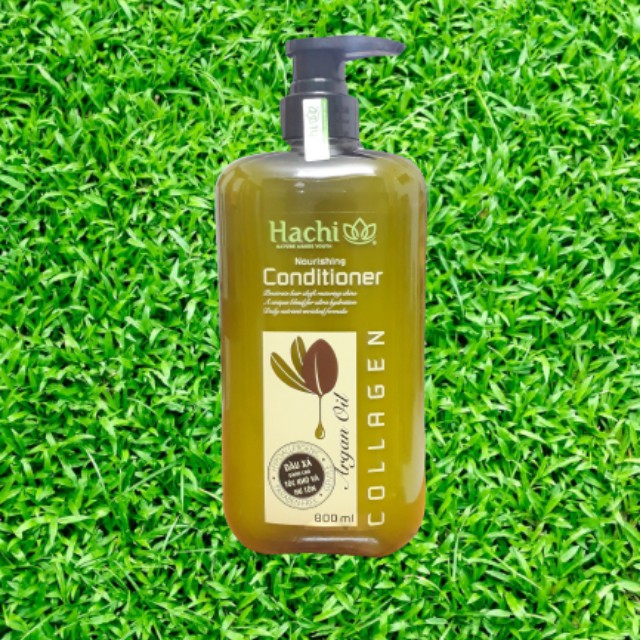 [1Gội +1Xã] Cặp Dầu Gội Và Dầu Xã ARGAN HACHI 800ml Dùng Cho Tóc Hư Tổn