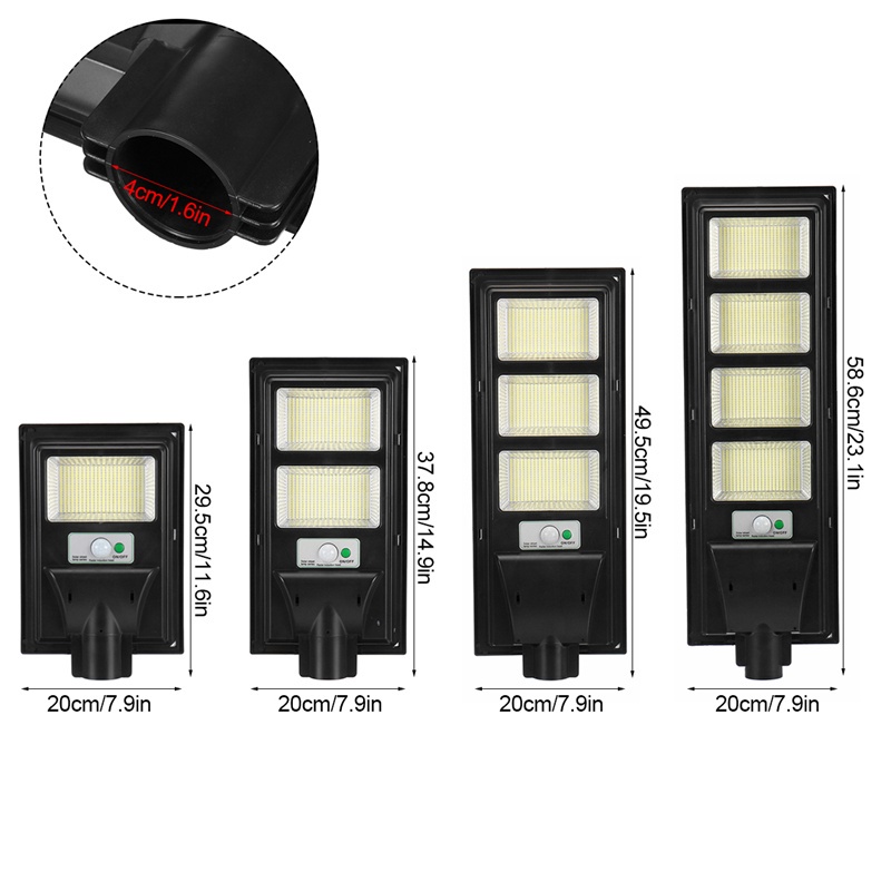 Bộ Đèn Đường led 400w / 800w / 1200w / 1500w Sử Dụng Năng Lượng Mặt Trời Chống Thấm Nước ip65 Điều Khiển Từ Xa Tiện Dụng + Phụ Kiện