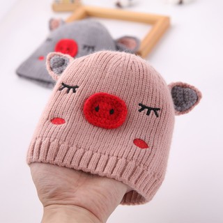 Nón len mũi lợn ngỗ nghĩnh Len27