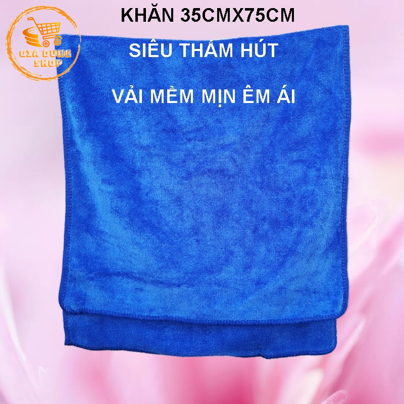 Khăn Gội Đầu, Khăn Lông Khổ 35x75CM Siêu Mềm Mịn Siêu Thấm Hút Nước