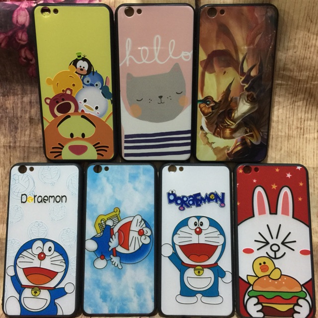 Ốp Vivo V5 /Y67 viền dẻo họa tiết nổi hình thú 4D cực đẹp