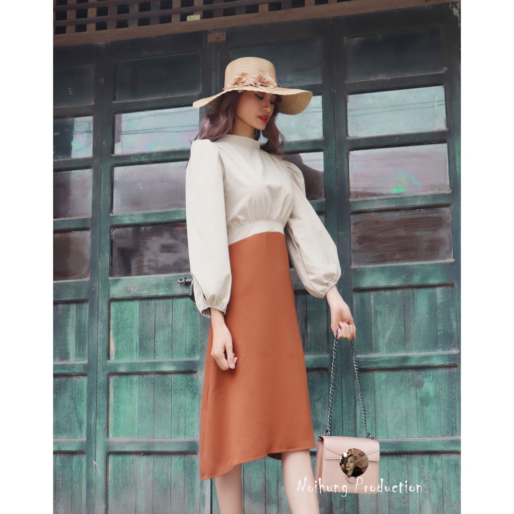 Đầm váy vintage ulzzang công chúa tiểu thư bánh bèo Bohemian boho dáng xòe dài quá gối công sở đi biển đẹp rẻ bigsize