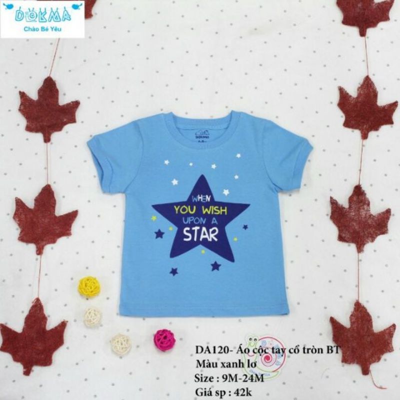 Áo cộc tay cài vai bé trai, bé gái Dokma nhiều mẫu