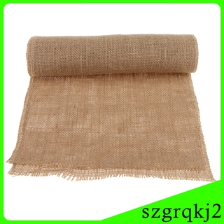 [Szgrqkj] Mới Nhất 28cm Rộng Nâu Tự Nhiên Vải Bố Đay Mộc Mạc Đám Cưới Vintage Cuộn 3.5m
