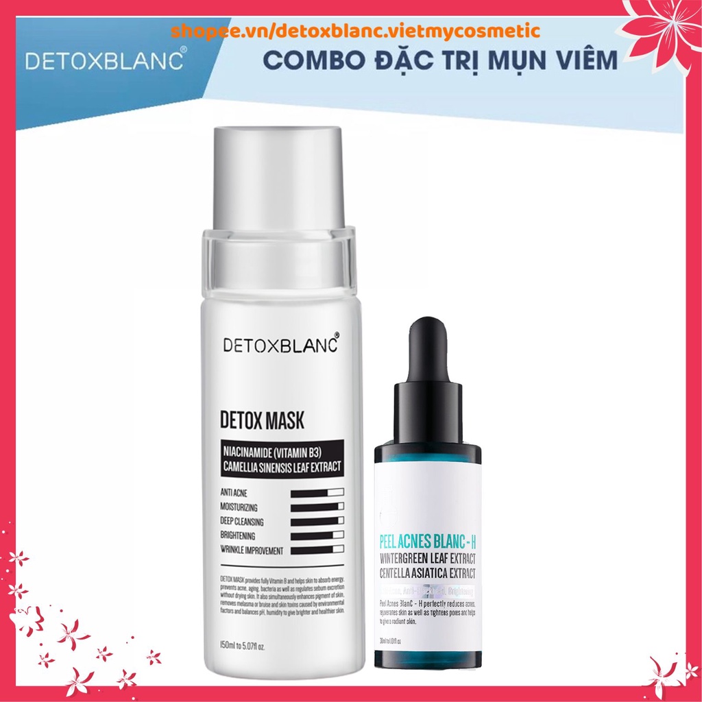 Combo dành cho da mụn detox blanc