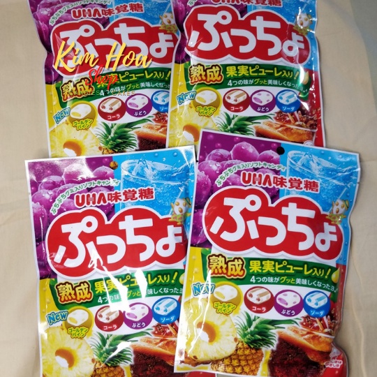 Kẹo vị hoa quả UHA Puccho Assort 93g mix 4 vị tự nhiên đến từ Nhật bản - MADE IN JAPAN