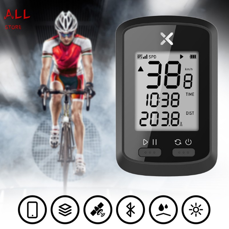 Xe đạp thông minh GPS Máy tính không dây Máy tính đi xe đạp Đồng hồ đo tốc độ Bluetooth cho GPS Chống thấm nước Đường đi xe đạp Xe đạp leo núi Cảm biến nhịp tim