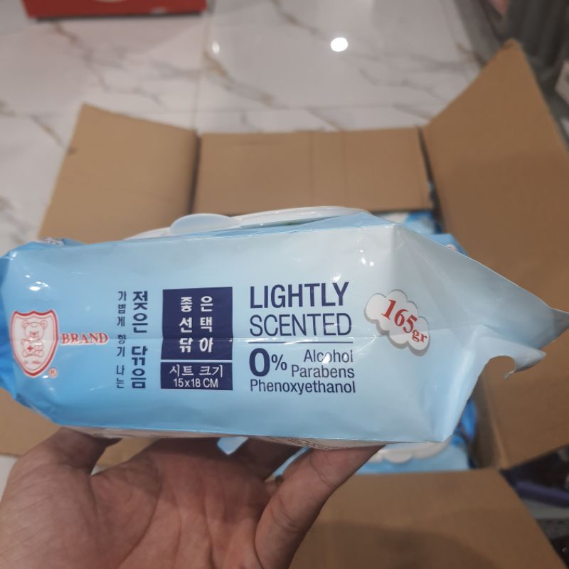 Khăn Giấy Ướt Không Mùi Hai con chim (hàn quốc) 165gr