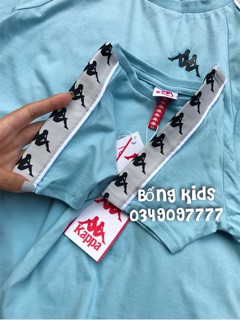 Áo Pull Bé Trai & Bé Gái Xanh Aqua Dải Logo