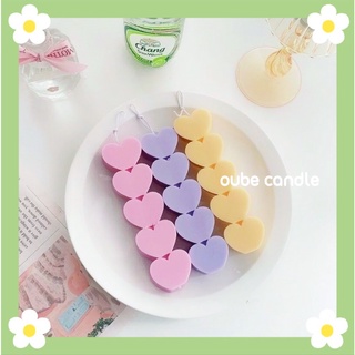 Nến Thơm Cây 5 Trái Tim Cực Xinh Làm Quà Tặng Tinh Dầu Thư Giãn Decor Hình Trái Tim | Oube Candle