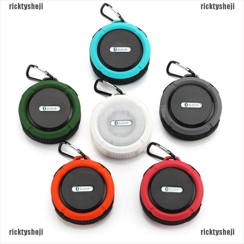 （ricktysheji）Waterproof Bluetooth Speaker Big Suction Cup Outdoor Sports Mini TF Music Player